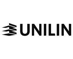 logo noir et blanc de la société unilin